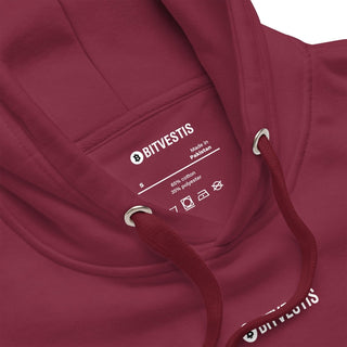 BITCOIN MAKE HAPPY HOODIE in Kastanienbraun S ( von BITVESTIS)