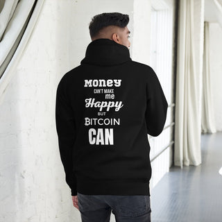 BITCOIN MAKE HAPPY HOODIE in Schwarz S ( von BITVESTIS)