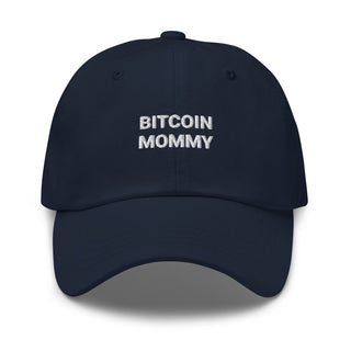 Bitcoin Mommy Cap in Navy Frontansicht von BITVESTIS