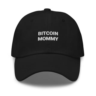 Bitcoin Mommy Cap in Schwarz Frontansicht von BITVESTIS