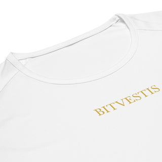 Bitcoin Running Club Sportshirt in Weiß von BITVESTIS