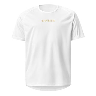 Bitcoin Running Club Sportshirt in Weiß von BITVESTIS