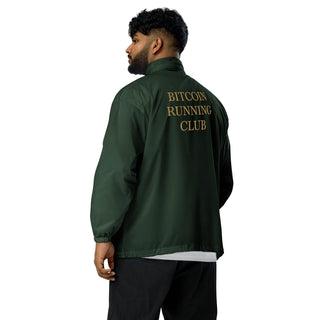 Bitcoin Running Club Windbreaker in Waldgrün von BITVESTIS