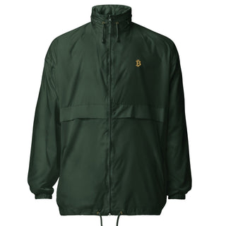 Bitcoin Running Club Windbreaker in Waldgrün von BITVESTIS