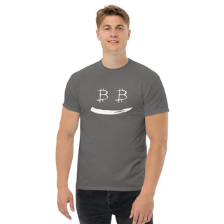 BITCOIN SMILE T - SHIRT in Holzkohle S ( von BITVESTIS)