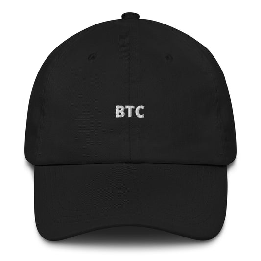 Bitcoin Dad-Cap aus Chino-Baumwoll-Cord mit antiker Schnalle und verstellbarem Riemen.
