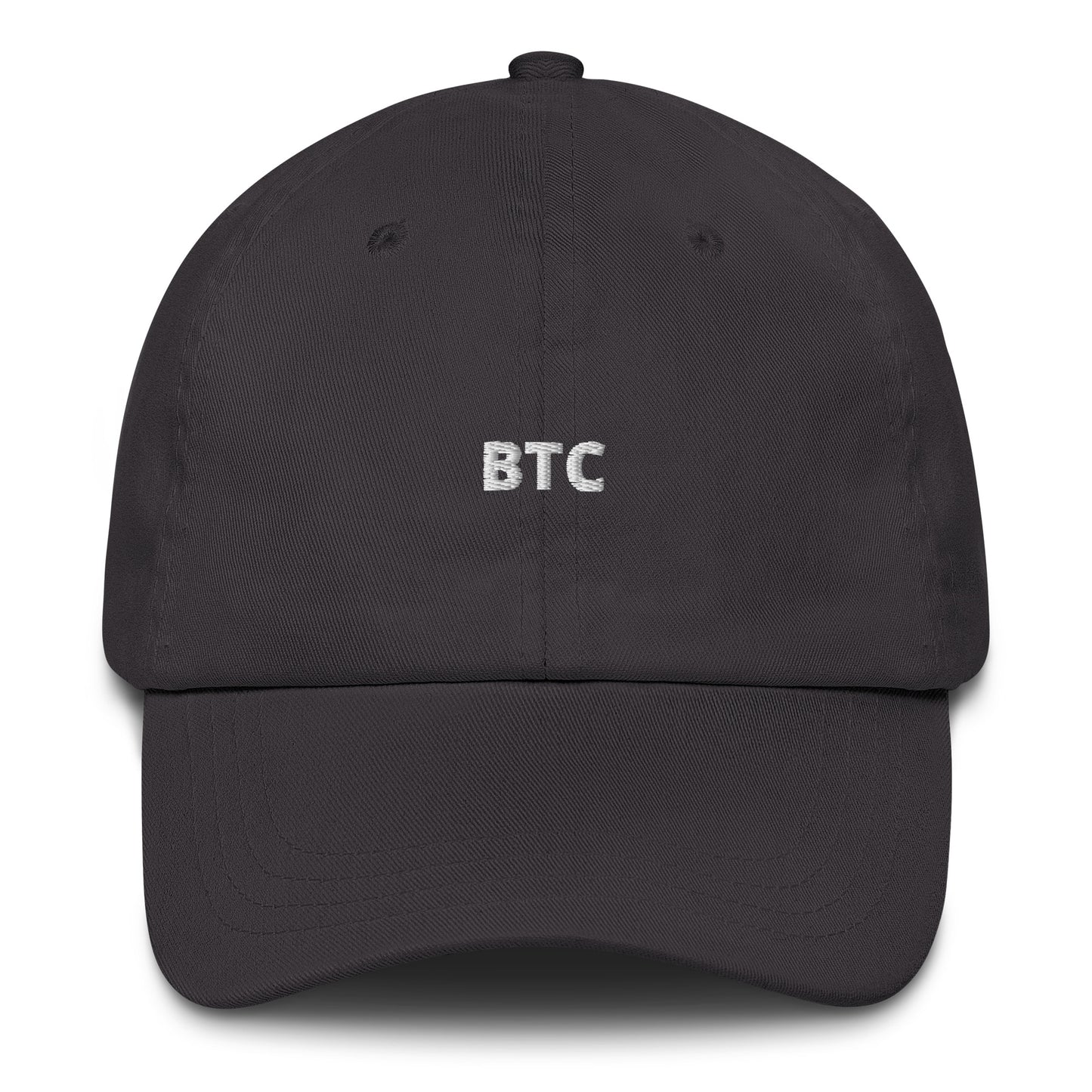 Product mockup-grau-Stylische Bitcoin Dad-Cap für ein modernes und lässiges Outfit.