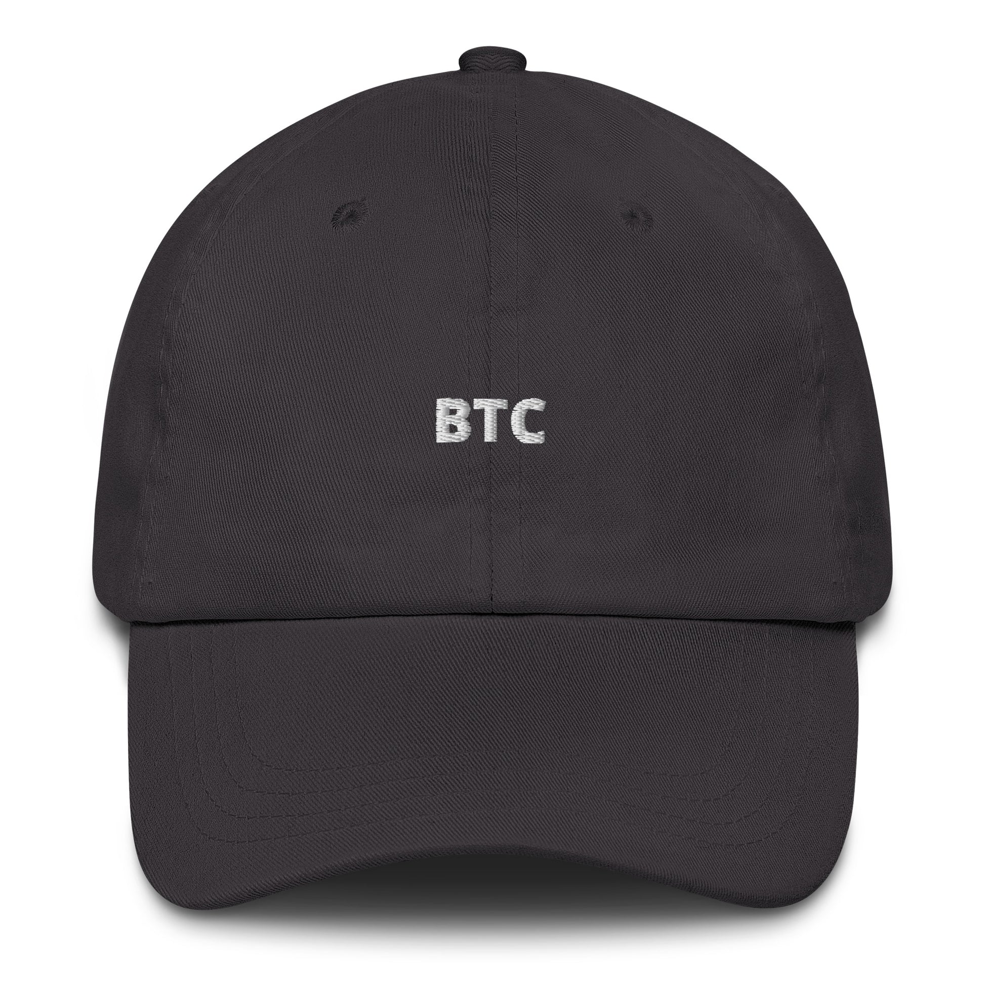 Product mockup-grau-Stylische Bitcoin Dad-Cap für ein modernes und lässiges Outfit.