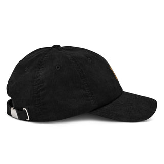 Limitierte Bitcoin Cord Cap mit goldenem ₿-Logo – angenehmes Tragegefühl