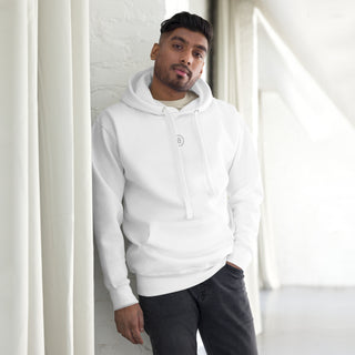 BITCOIN STANDARD STICK HOODIE in Weiß S ( von BITVESTIS)