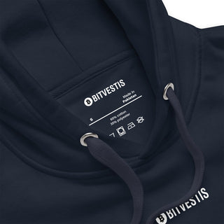 CRYPTO & FASHION HOODIE in Navy Blazer S ( von BITVESTIS)