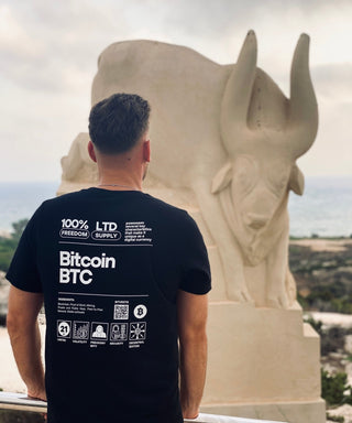 BITCOIN LABEL T-SHIRT BITVESTIS Schwarz S