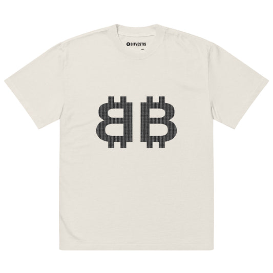 DOUBLE BITCOIN OVERSIZED T-Shirt – stylisch, langlebig und aus hochwertiger Baumwolle.
