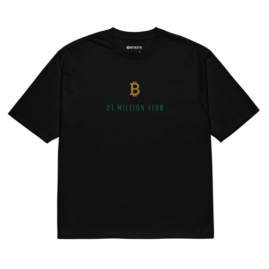 Schwarzes T-Shirt mit klassischem Bitcoin-Logo ideal für Krypto-Fans