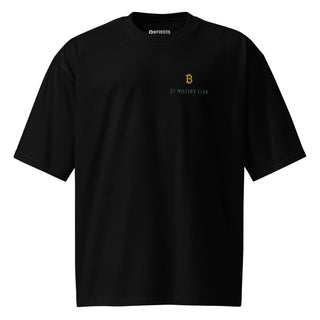 21 MILLION BTC CLUB OVERSIZED T - SHIRT in Schwarz S ( von BITVESTIS)