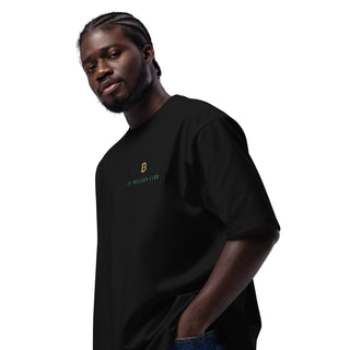 21 MILLION BTC CLUB OVERSIZED T - SHIRT in Weiß S ( von BITVESTIS)