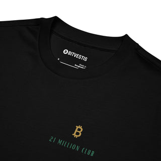 21 MILLION BTC CLUB OVERSIZED T - SHIRT in Weiß S ( von BITVESTIS)