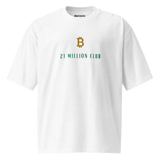 BITCOIN CLUB OVERSIZED T - SHIRT in Weiß S ( von BITVESTIS)