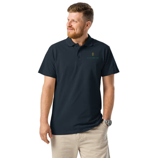 PREMIUM BITCOIN POLOSHIRT MIT STICK in Navy S ( von BITVESTIS)