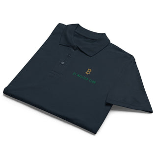 PREMIUM BITCOIN POLOSHIRT MIT STICK in Navy S ( von BITVESTIS)