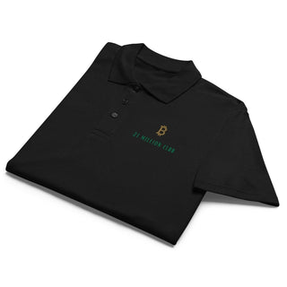 PREMIUM BITCOIN POLOSHIRT MIT STICK in Schwarz S ( von BITVESTIS)