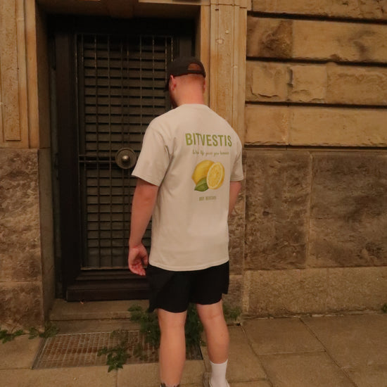 Oversized T-Shirt mit Bitcoin-Druck trendy und bequem VIDEO