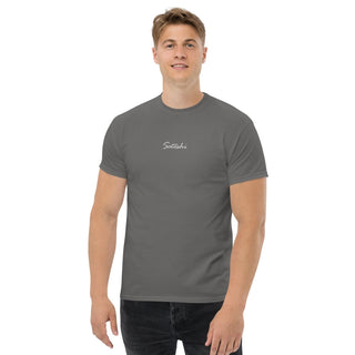 Satoshi Stick T-Shirt in Holzkohle von BITVESTIS