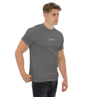 Satoshi Stick T-Shirt in Holzkohle von BITVESTIS