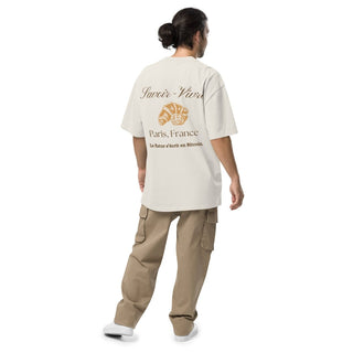 SAVOIR VIVRE BITCOIN OVERSIZED T - SHIRT in Faded Bone S ( von BITVESTIS)