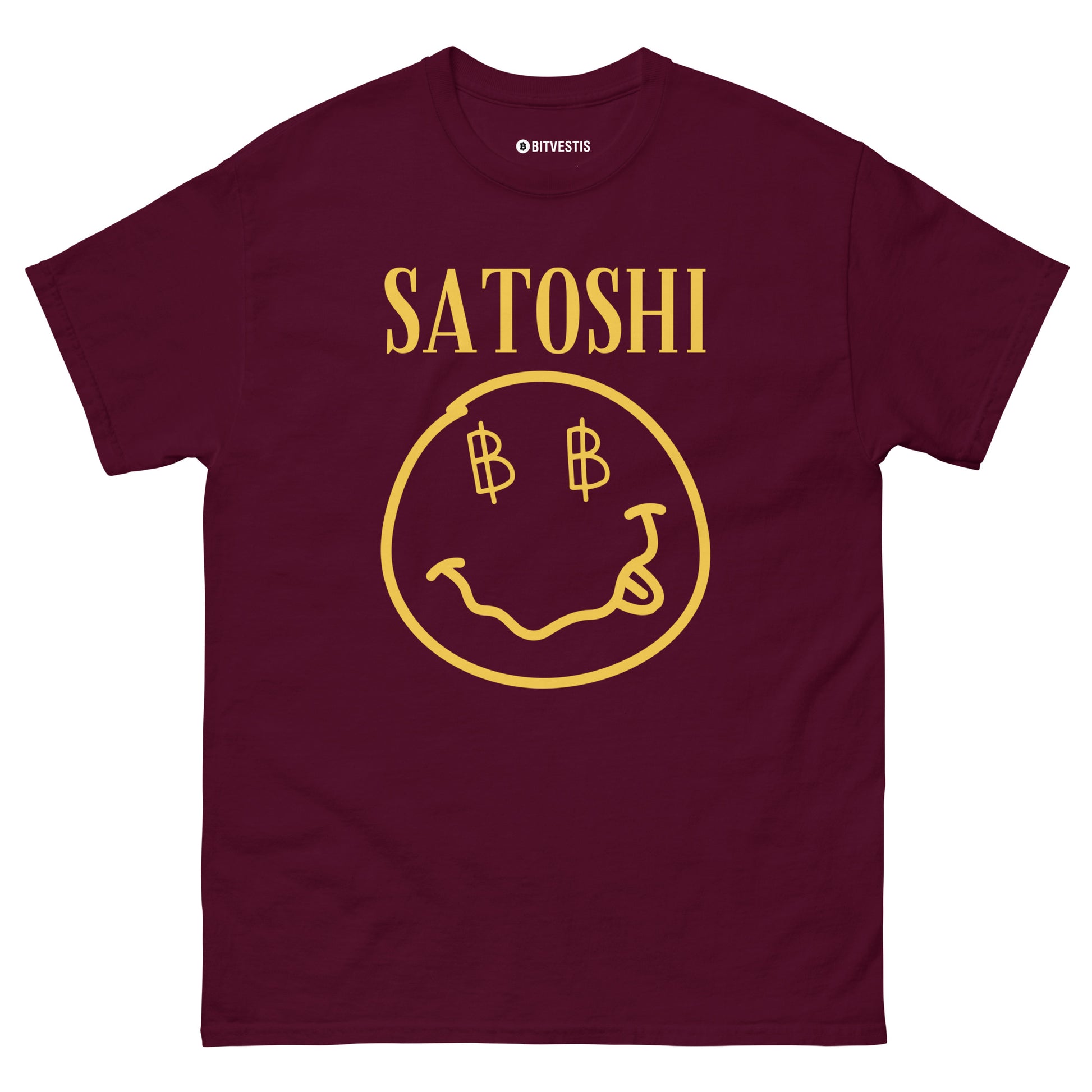 SATOSHI T-SHIRT BITVESTIS BITVESTIS Maroon