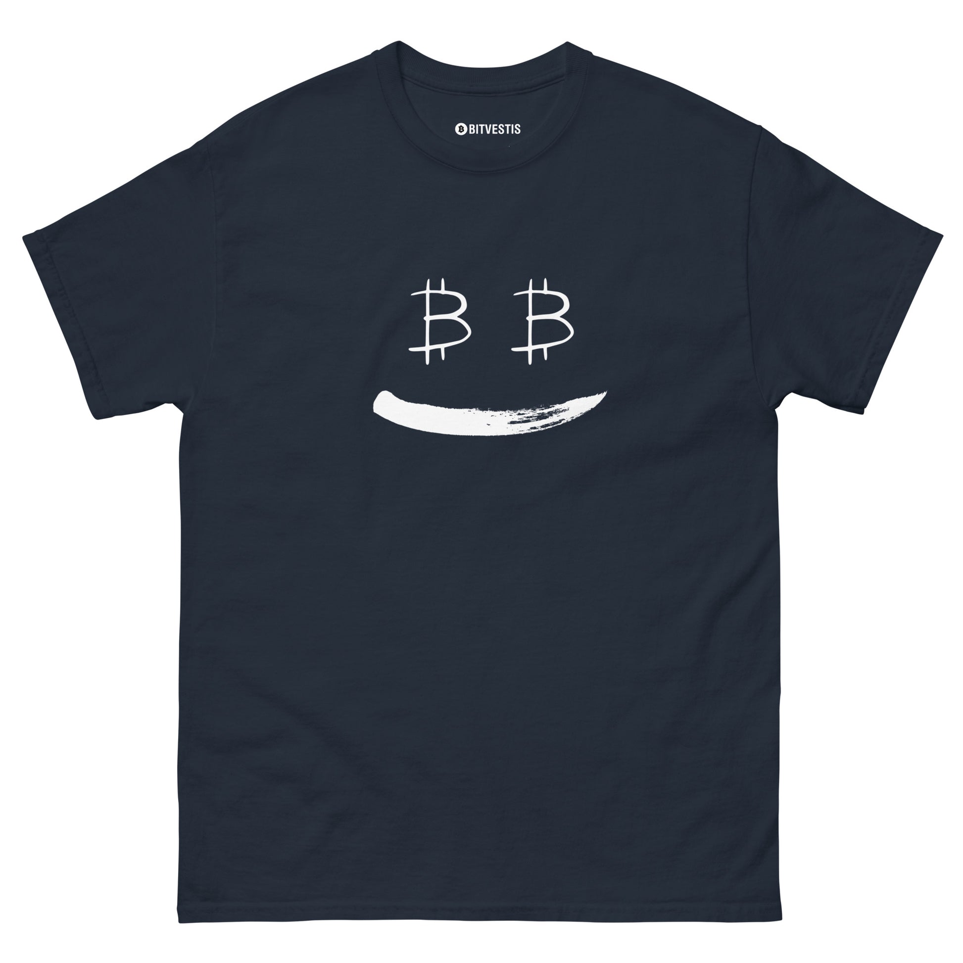 BITCOIN SMILE T-SHIRT BITVESTIS BITVESTIS Navy