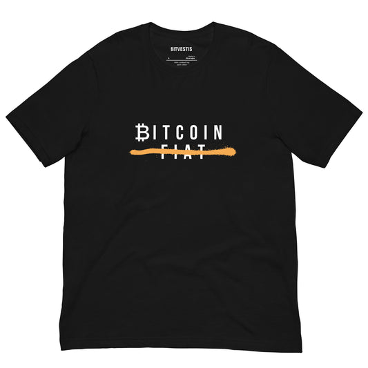 BTC FIAT SHIRT-Bitcoin Fiat T-Shirt – stylisches Design für Krypto-Fans.