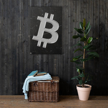 BITCOIN Leinwandbild kunst für zuhause Bitcoin Leinwandbild auf Kiefernholz – für Krypto-Enthusiasten und Kunstliebhaber