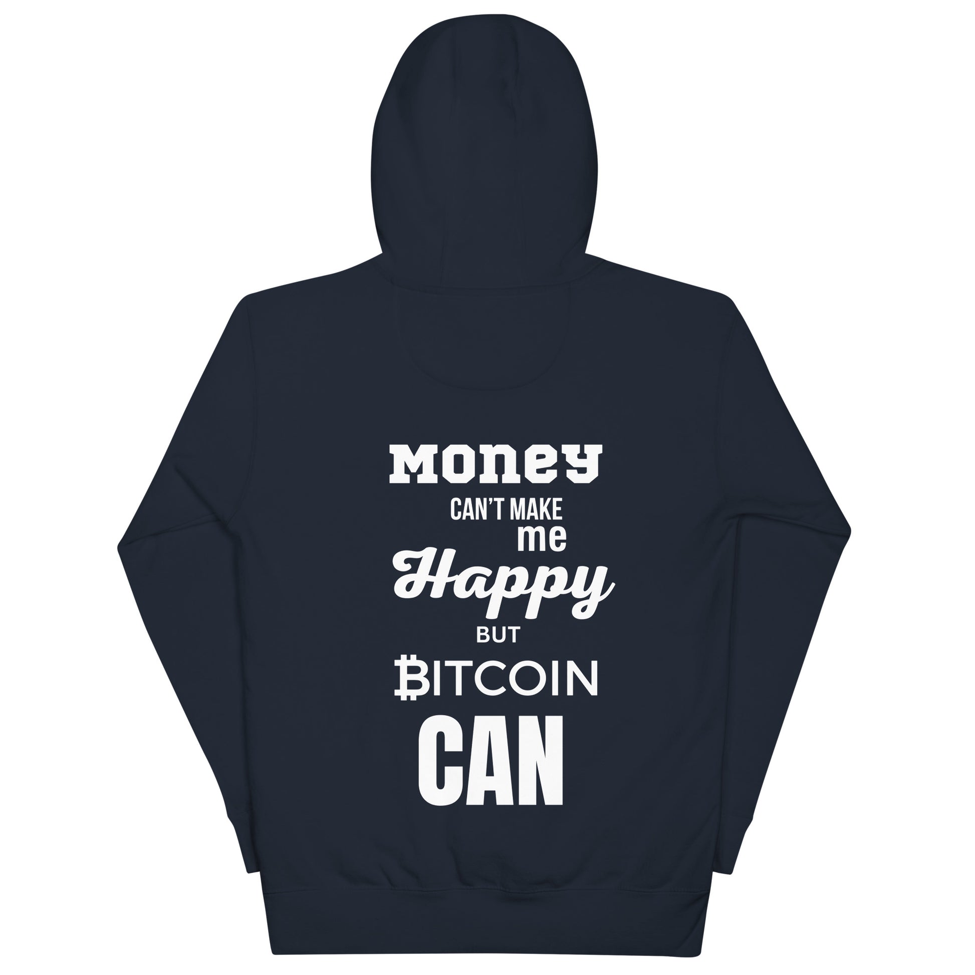 Hochwertiger Bitcoin Hoodie mit Kapuze und Bündchen – das perfekte Statement für Bitcoin-Fans.